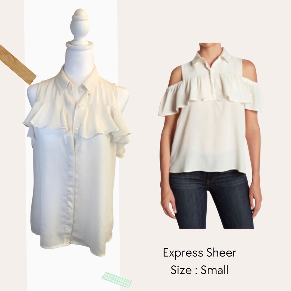 Express White sheer top